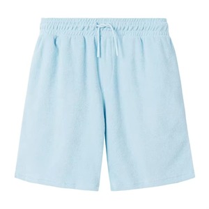 Pantalones cortos informales de algodón para hombre, cintura elástica con cordón y bolsillos, sólidos, transpirables, holgados, para entrenamiento en la playa, gimnasio, deporte - Product Image 4