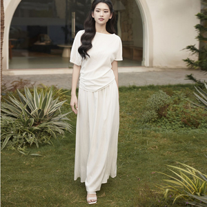 เสื้อผู้หญิง Tencel คุณภาพสูงแฟชั่นลายสีพื้นสไตล์หวานๆแฟชั่นเรียบง่ายสำหรับฤดูใบไม้ผลิ/ฤดูร้อน - Product Image 2