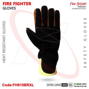 2025 vente chaude vache fendu cuir pompier gants de sécurité Protection maximale avec barrière anti-humidité renfort paume - Product Image 3