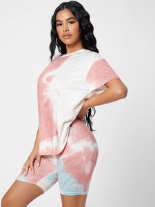 OEM Custom Women's T <b>Shirt</b> and Shorts Set Summer 2-Piece Loungewear Tracksuit Solid Pattern New Outfit - Product Image 4