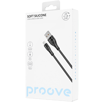 Proove Soft Silicone Micro USB 2.4A 1m Câble de charge Couleur noire pour téléphone portable Android Samsung et plus Charge rapide