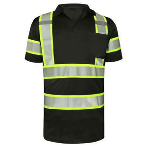 Camiseta Polo de Manga Corta de Alta Visibilidad para Trabajadores 2026, Personalizable con su Logotipo, Franjas Reflectantes, Antiarrugas - Product Image 2