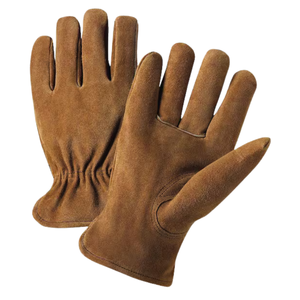Guantes de Conducción de Invierno de Cuero Marrón Dividido, Forro de Lana en el Pulgar, Transpirables, Ecológicos, Cálidos, Duraderos, Flexibles y Cómodos - Product Image 1