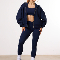 Vente en gros Ensemble de 3 pièces de yoga et de sport avec logo personnalisé pour femmes Combinaison de fitness grande taille pour l'automne et l'hiver, course, jogging, entraînement