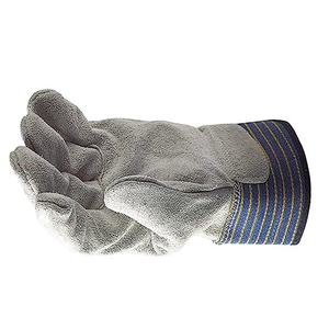 Guantes de trabajo de jardinería resistentes con agarre de seguridad Guantes de trabajo de construcción de cuero de vaca de la mejor calidad al por mayor - Product Image 5