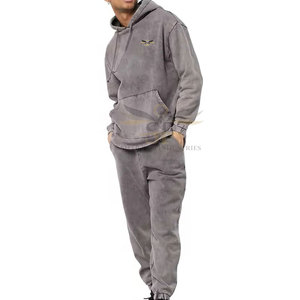 Vêtements de grande taille à la mode survêtements délavés à l'acide qualité supérieure survêtements délavés à l'acide pour hommes - Product Image 1