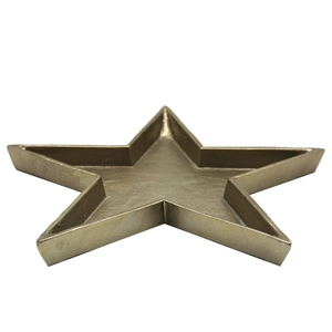 Plateau de service de qualité supérieure pour servir à la main Designer plat en métal en forme d'étoile ancienne plaque de cuivre pour hôtels café salon - Product Image 3