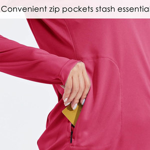 Sudaderas con capucha de poliéster 100% ajustadas personalizadas de secado rápido para mujer - Product Image 3