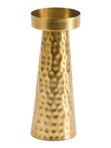 Juego de 2 candelabros de aluminio y metal de estilo clásico de primera calidad con base de oro martillado para decoración de luz de té de boda en casa - Product Image 2