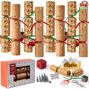 <strong>Christmas</strong> Party Table Favors Decorations <strong>Christmas</strong> <strong>Crackers</strong> with Prizes Gifts Crowns for Adults <strong>Kids</strong> Games <strong>Christmas</strong> <strong>Crackers</strong> - Product Image 2