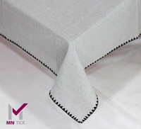 2024 nouvelle tendance nappes de broderie florale coton/lin avec point de trou pour un usage domestique et toutes les occasions