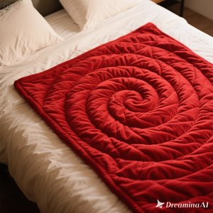 ผ้าห่มขนแกะเนื้อนุ่มมีสองไซส์ดีไซน์เกลียวแดงอบอุ่นดูหรูหรา - Product Image 2