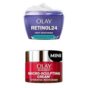 Crème Micro-Sculptante Olay (1,7 oz) + Nettoyant Visage Vitamine C en Pastilles (12 unités) - Hydratant Visage Regenerist pour Femmes - Product Image 2