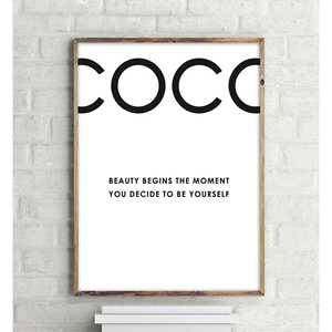 Coco Art Print La belleza comienza el momento en que... una elegante decoración de pared... - Product Image 2