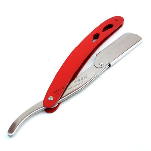 Navajas de Barbero Profesionales de Hoja Recta, Ligeras y Plegables, para Afeitar Barba y Cuello, Herramienta de Aseo para Barbería, Salón y Hogar, con Bloqueo Giratorio - Product Image 1