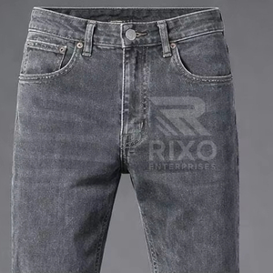 กางเกงยีนส์ทรงตรงผู้ชาย Rixo Enterprises ผ้าฝ้ายเดนิม น้ำหนักเบา แห้งเร็ว ระบายอากาศได้ดี เอวกลาง เหมาะสำหรับใส่ลำลองในฤดูใบไม้ผลิ/ฤดูใบไม้ร่วง - Product Image 6