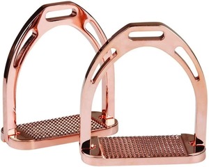 Estribos de equitación de agarre seguro de banda de rodadura ancha en acero pulido para pantalones de control y equitación de resistencia - Product Image 6