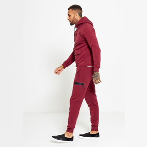 Ensemble de survêtements Hip Hop d'hiver personnalisés pour hommes broderie 100% coton survêtement à capuche pantalon de survêtement sweat à capuche uni survêtement - Product Image 1