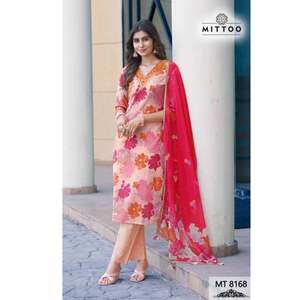 ชุด kurti ประสานด้านล่างของผ้าวิสคอสที่มีน้ำหนักเบาและแห้งเร็วแบบย้อนกลับได้หรูหราทันสมัย - Product Image 1