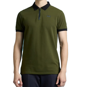 Wholesale 100% Cotton Men's Polo <b>Shirt</b> <b>Long</b>-<b>Sleeve</b> Zipper <b>T</b>-<b>Shirt</b> Slim Fit Anti-Wrinkle High Silk Spring Summer Polo <b>Shirt</b> - Product Image 1