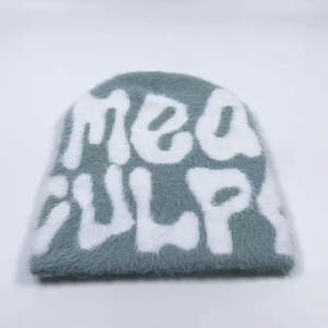 Gorros con bordado personalizado Oem Acrílico Venta al por mayor de punto de invierno Beanie Sombreros Mens Custom Beanie - Product Image 5
