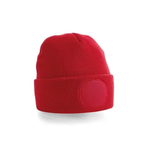 Personalized Circular Patch Beanie Promotional Circular Patch <b>Hats</b> & Caps - Product Image 6