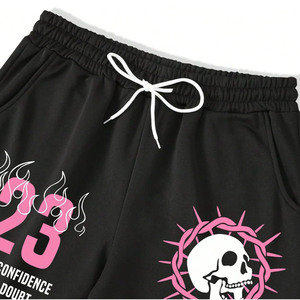 Chándal de calavera Vintage personalizado para hombre, chándal de 2 piezas, sudaderas con capucha gráficas Y2K de manga larga y conjunto de pantalones de chándal acampanados - Product Image 4