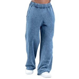 2026 Custom Logo Men 100% Cotton French Terry Straight Leg Sweatpants Oversized Four-Way Stretch Winter Quick Dry Gym for Men - Product Image 2
