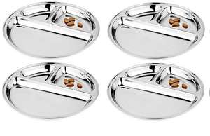 Bandeja Rectangular de Acero Inoxidable Electrolítico con 7 Compartimentos, Reutilizable, Antiadherente y Ecológica para Restaurantes de Comida Rápida - Product Image 3