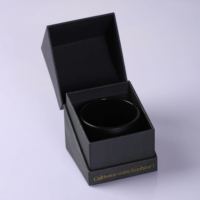 Bocaux à bougies noirs personnalisés de luxe, très demandés, avec boîte pour la fabrication de bougies DIY, emballage pour usage domestique