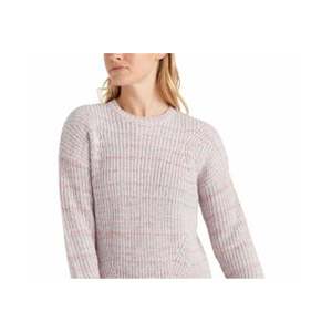 Pull ras du cou en maille mélangée rose pour femme Lucky Brand, style décontracté respirant pour l'automne-hiver, motif rayé sur le devant, taille M - Product Image 2
