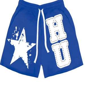 Pantalones cortos de entrenamiento informales de algodón 100% para hombre con patrón de leopardo, ajuste holgado para deportes al aire libre y fitness - Product Image 4