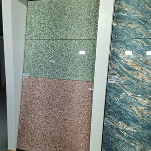 Inde 600x1200 Carreaux de sol en porcelaine de marbre vitrifié blanc brillant sans glissement et design moderne pour le salon Texture solide - Product Image 1