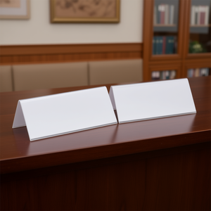 Paquete de 25 Tarjetas de Identificación de Mesa Transparentes de PVC-Hardfoil Resistentes de 150 x 61/122 mm para Tarjetas de Lugar y Números de Mesa - Product Image 3
