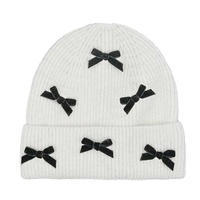 Gorro de Invierno con Lazo Bonito de Fábrica de Vietnam, Gorros con Parche de Logotipo Personalizado para Hombres y Mujeres, Gorros Cálidos al por Mayor