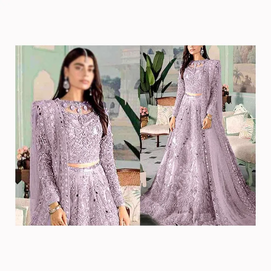 Wanita pernikahan shalwar kameez desain untuk wanita Pakistan partywear salwar kameez gaun wanita partywear pakaian wanita