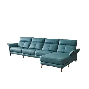 Grosir Kustom Furnitur Ruang Tamu Modern Kulit Sofa Kursi Elektrik 3 Buah Sofa Kursi