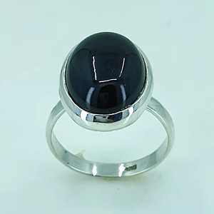 Navya Craft 925 Sterling Silver Women's <b>Statement</b> Boho <b>Ring</b> Handmade Black Onyx Oval December Birth Gemstone Jewelry for - Product Image 1