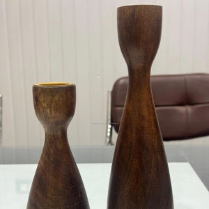 Bougeoirs décoratifs en bois naturel, rustiques, en bois de rondin, porte-bougie en écorce de bois pour mariages, Noël, taille personnalisée disponible en Inde - Product Image 1