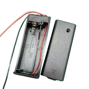 Top selling GZ-3187 battery storage box 2 AA 1.5V battery holder with cover/switch
