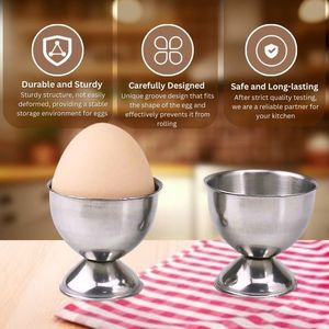 ชั้นวางไข่ทำจากสแตนเลสใช้ในครัวถ้วยไข่ทรงแก้วไวน์สุดสร้างสรรค์ - Product Image 2