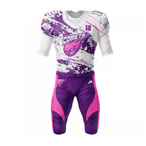 Ensemble d'uniformes de football américain personnalisés 2025 pour garçons Style unique à manches courtes pour la saison estivale de l'équipe nationale - Product Image 4