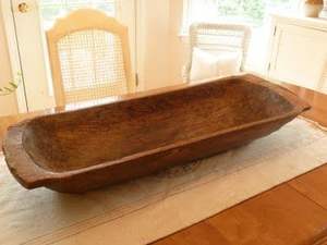 Tazón de masa de madera maciza grande de primera calidad, centro de mesa de granja rústica, precio a granel - Product Image 2