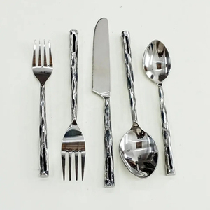 Juegos de cubiertos modernos de acero inoxidable con diseño elegante, perfectos para bodas y comidas diarias, juego de cubiertos a los mejores precios - Product Image 2