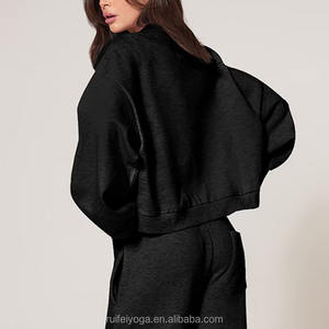 Chaqueta deportiva con capucha sólida y cintura elástica negra Unisex, ropa de calle estampada de algodón 100% transpirable para invierno - Product Image 6