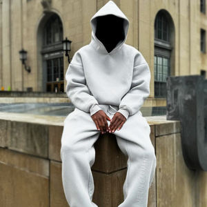 Ensemble de sweat à capuche respirant pour hommes ensemble de deux pièces tricoté fournisseur OEM survêtement personnalisé vêtements de sport de jogging - Product Image 1