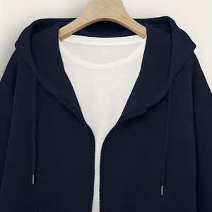 Sweat à capuche oversize pour femme, streetwear, pull en molleton de coton, coupe ample, avec poche, sweat-shirt décontracté d'hiver pour femmes - Product Image 4