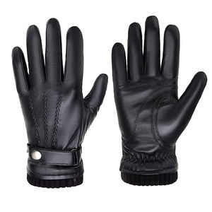 Soft Fabric Leather Driving <b>Gloves</b> Breathable Waterproof Comfort Feel High Quality All Seasons - Product Image 6