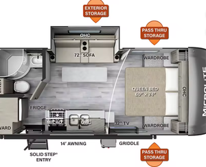 Autocaravana/Remolque de Viaje Forest River Flagstaff Micro Lite 21FBRS 2022 2023 - Product Image 3