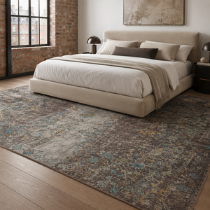Netline Home Strong Linework Taupe Modern Washable <b>Rug</b> - Product Image 5